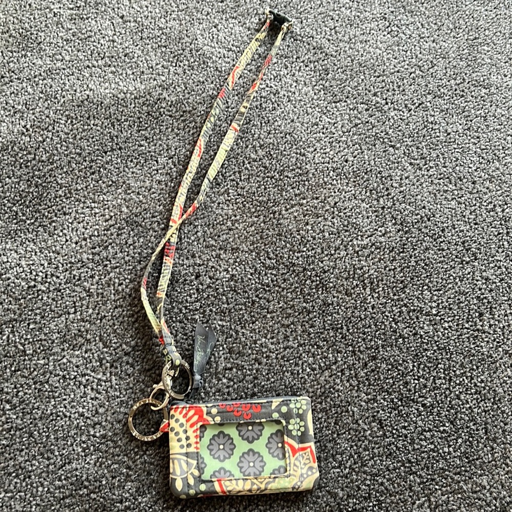 Vera Bradley lanyard and mini wallet